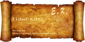 Eichel Kitti névjegykártya